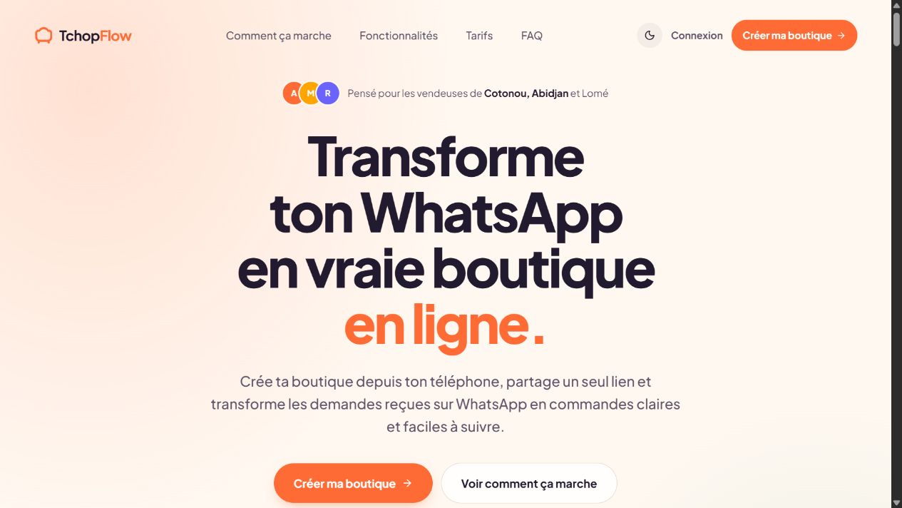 Capture du projet TchopFlow